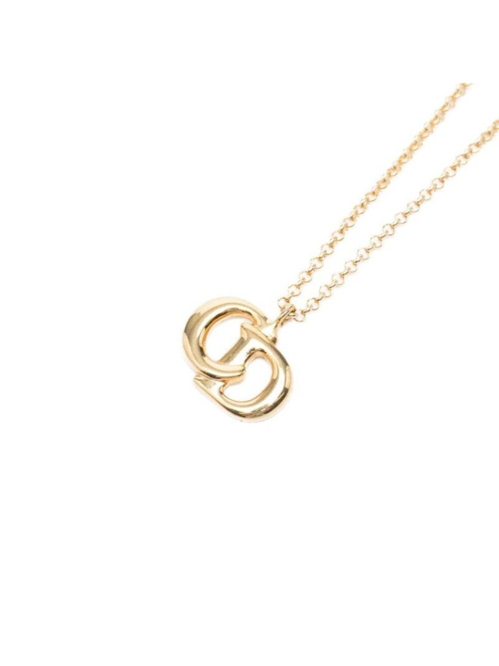 Dior CD Logo Chain Pendant Gold Plated
